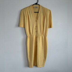 Vintage St. John by Marie Gray Women’s Butter Yellow Dress Size‎ 4